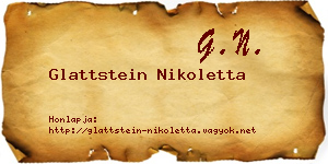Glattstein Nikoletta névjegykártya
